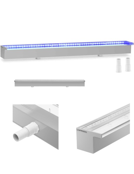 Krioklio snapelio sienelės kaskados sodo tvenkiniui LED 90 cm, srautas 30 mm Krioklio snapelio sienelės kaskados sodo tvenkiniui LED 90 cm, srautas 30 mm