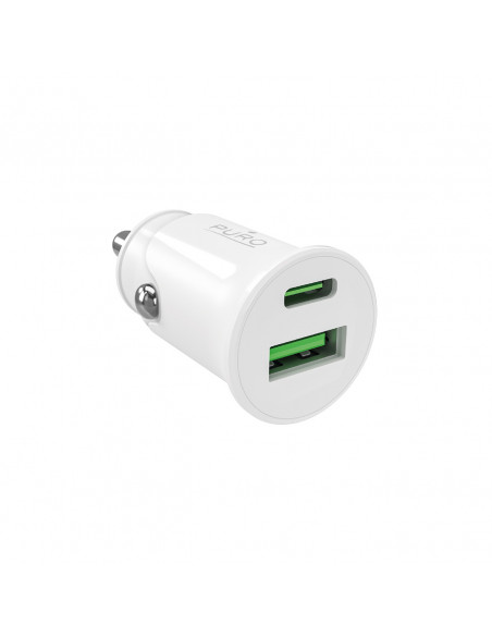 
USB-A USB-C maitinimo šaltinis 20 W automobilinis įkroviklis – baltas
