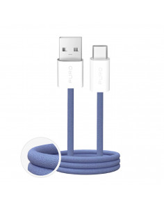 
„Fabrik 2.0“ 10 W 1,5 m pintas USB-A - USB-C laidas – mėlynas
