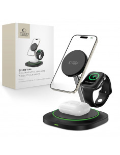 
3 viename indukcinis įkroviklis išmaniesiems telefonams, išmaniesiems laikrodžiams ir ausinėms. Magnetinis „MagSafe“ – ...