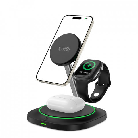 
3 viename indukcinis įkroviklis išmaniesiems telefonams, išmaniesiems laikrodžiams ir ausinėms. Magnetinis „MagSafe“ – ...