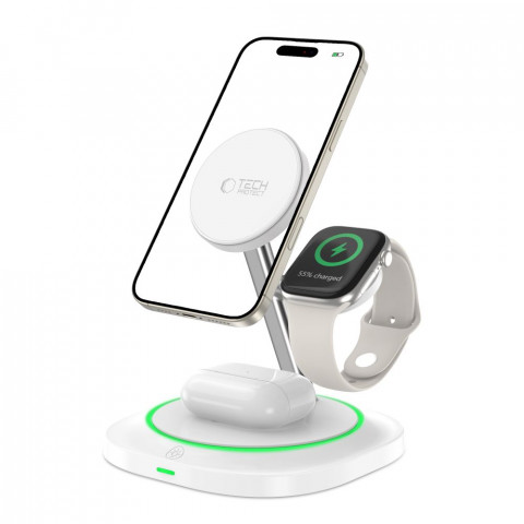 
3 viename indukcinis įkroviklis išmaniesiems telefonams, išmaniesiems laikrodžiams ir ausinėms. Magnetinis „MagSafe“ – ...