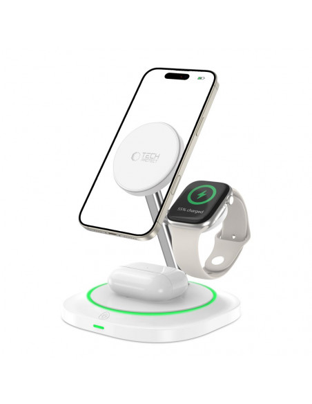 
3 viename indukcinis įkroviklis išmaniesiems telefonams, išmaniesiems laikrodžiams ir ausinėms. Magnetinis „MagSafe“ – ...