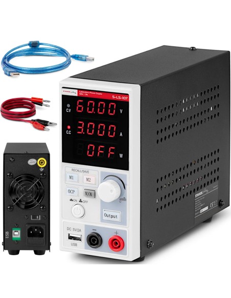 Serviso laboratorijos maitinimo šaltinis 0-60 V 0-3 A 180 W LED USB Serviso laboratorijos maitinimo šaltinis 0-60 V 0-3 A 180 W LED USB