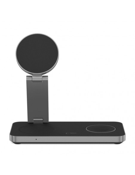 
3 viename indukcinis įkroviklis išmaniesiems telefonams, išmaniesiems laikrodžiams, ausinėms su USB-C laidu - juodas
