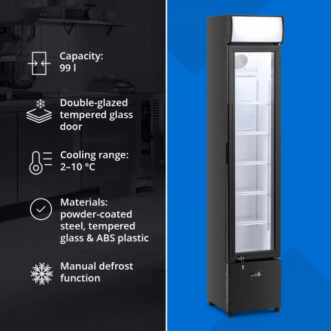 
Baro šaldytuvas gėrimams LED 99 l 2-10 °C 150 W
