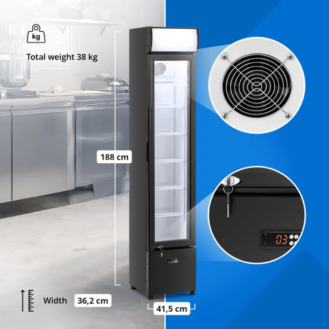 
Baro šaldytuvas gėrimams LED 99 l 2-10 °C 150 W
