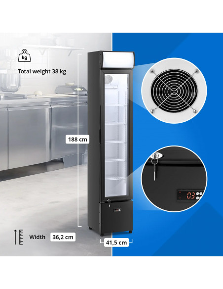 
Baro šaldytuvas gėrimams LED 99 l 2-10 °C 150 W
