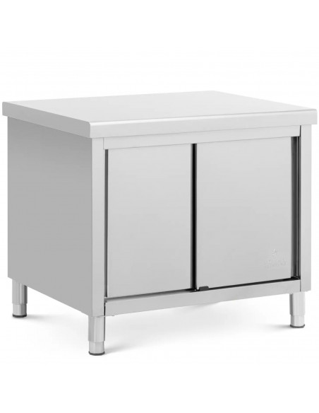 
Stalas, centrinis stalviršis su spintele, stumdomos durys, PLIENAS 100 x 80 cm
