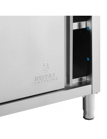 
Stalas, centrinis stalviršis su spintele, stumdomos durys, PLIENAS 100 x 80 cm
