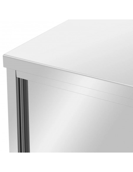 
Stalas, centrinis stalviršis su spintele, stumdomos durys, ECO STEEL, 120 x 80 cm
