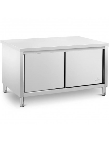 
Stalas, centrinis stalviršis su spintele, stumdomos durys, PLIENAS 160 x 80 cm
