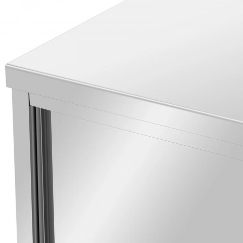 
Stalas, centrinis stalviršis su spintele, stumdomos durys, PLIENAS 160 x 80 cm
