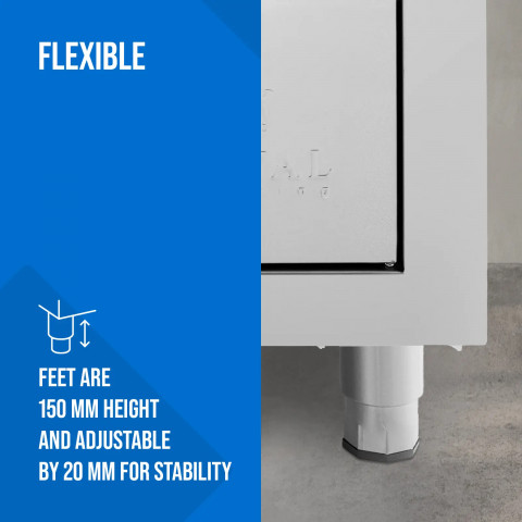 
Gastronominė indų spintelė, 3 lentynos, plienas, 60 x 70 x 180 cm
