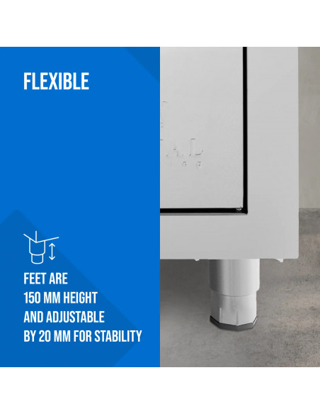 
Gastronominė indų spintelė, 3 lentynos, plienas, 60 x 70 x 180 cm
