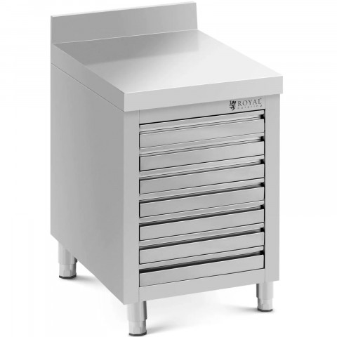 
Gastronominė spintelė picos tešlai su krašteliu, 7 stalčiai, 50 x 70 cm
