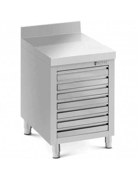 
Gastronominė spintelė picos tešlai su krašteliu, 7 stalčiai, 50 x 70 cm
