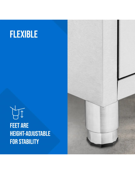 
Gastronominė spintelė picos tešlai su krašteliu, 7 stalčiai, 50 x 70 cm
