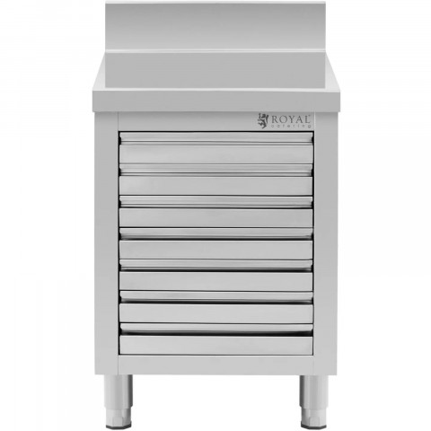 
Gastronominė spintelė picos tešlai su krašteliu, 7 stalčiai, 50 x 70 cm
