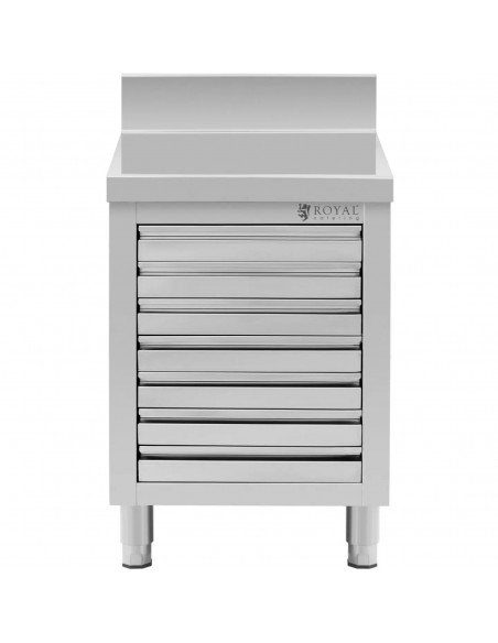 
Gastronominė spintelė picos tešlai su krašteliu, 7 stalčiai, 50 x 70 cm
