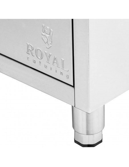 
Prie sienos tvirtinama virtuvės spintelė su 3 stalčiais, plieninė, 50 x 60 cm
