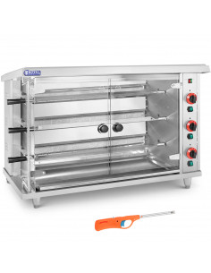 
Dujinė kepsninė 15 vištų, 3 iešmeliai, propanas-butanas, 15 kW
