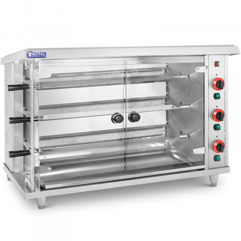 
Dujinė kepsninė 15 vištų, 3 iešmeliai, propanas-butanas, 15 kW
