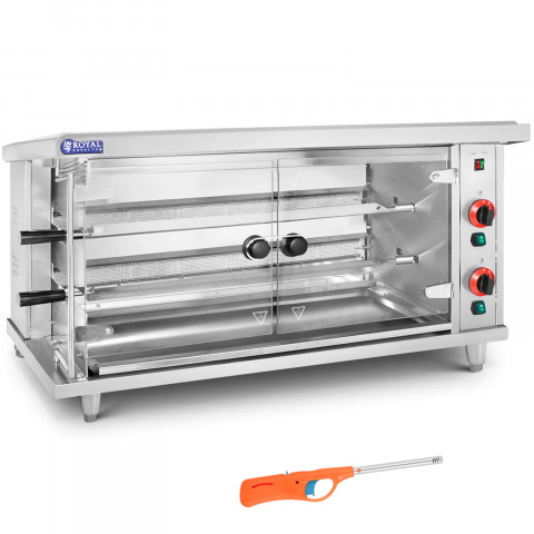 
Dujinė kepsninė 10 vištų, 2 iešmeliai, propanas-butanas, 10 kW
