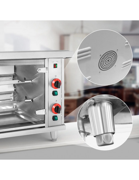 
Dujinė kepsninė 10 vištų, 2 iešmeliai, propanas-butanas, 10 kW
