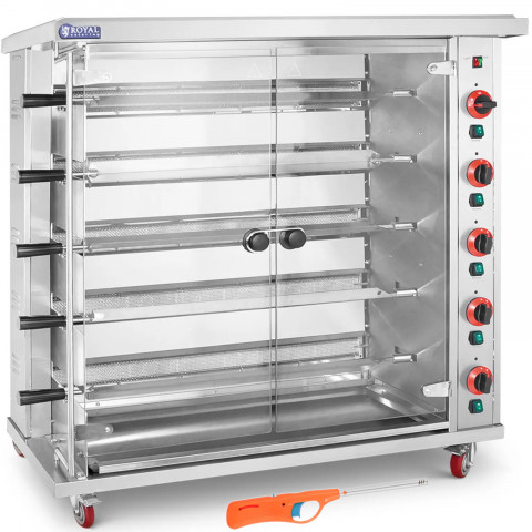 
Dujinė kepsninė 25 vištoms, 5 iešmeliai, propanas-butanas, 25 kW
