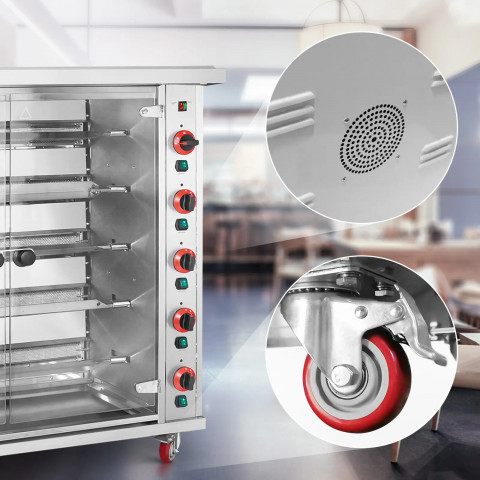 
Dujinė kepsninė 25 vištoms, 5 iešmeliai, propanas-butanas, 25 kW
