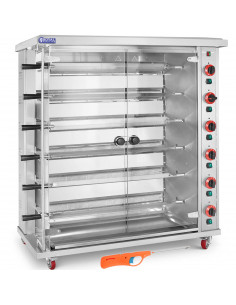 
Dujinė kepsninė 30 vištų, 6 iešmeliai, propanas-butanas, 30 kW
