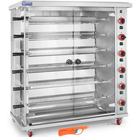 
Dujinė kepsninė 30 vištų, 6 iešmeliai, propanas-butanas, 30 kW
