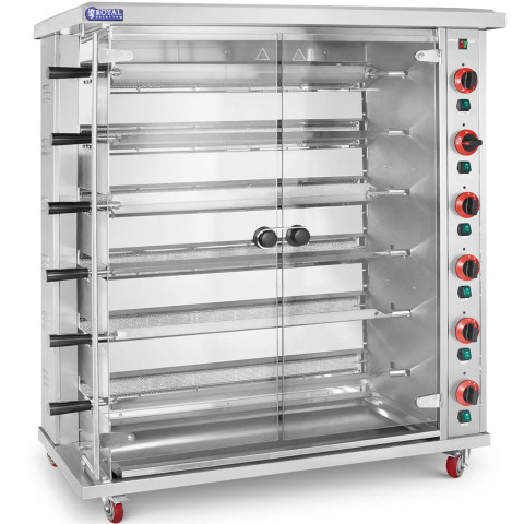 
Dujinė kepsninė 30 vištų, 6 iešmeliai, propanas-butanas, 30 kW
