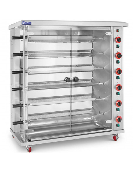 
Dujinė kepsninė 30 vištų, 6 iešmeliai, propanas-butanas, 30 kW
