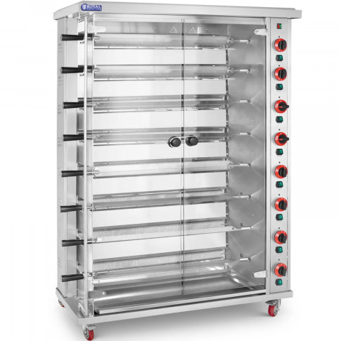 
Dujinė kepsninė 40 vištų, 8 iešmeliai, propanas-butanas, 40 kW
