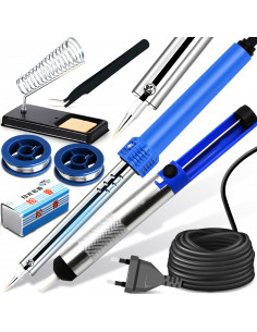 
Lituoklis su stovu, rankena, pincetu, kanifolija 60 W - 7 dalių rinkinys
