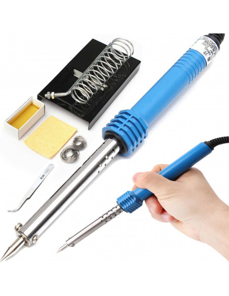 
Lituoklis su stovu, rankena, pincetu, kanifolija 60 W - 7 dalių rinkinys
