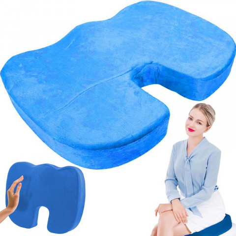 
Ortopedinė sėdynės pagalvėlė kėdei arba automobilio kėdutei XL - mėlyna
