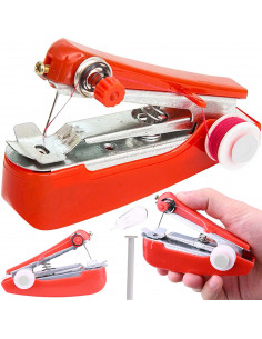 
Mini nešiojama rankinė siuvimo mašina be maitinimo - raudona
