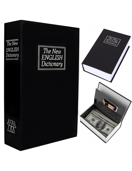 
Seifas, metalinė dėžutė vertybėms, pinigams knygos pavidalu XL dydžio
