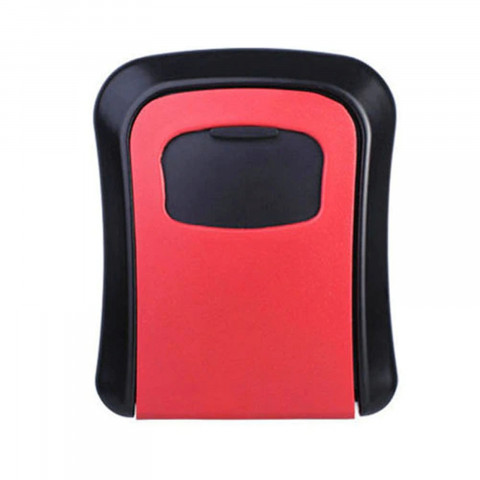 
Seifas, metalinė raktų dėžutė su kodine spyna, 11,5 x 9,5 cm - raudonas ir juodas
