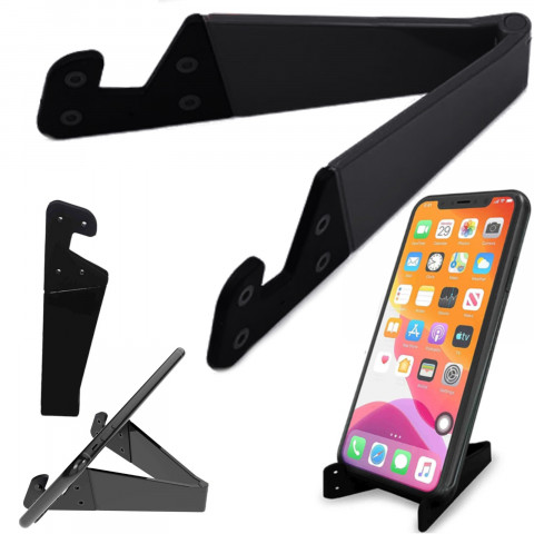 
Stalinis laikiklis telefonui ir planšetiniam kompiuteriui iki 11 colių, reguliuojamas 0–60 laipsnių kampu
