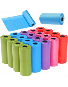 
Organiniai šunų išmatų maišeliai, 10 ritinėlių - spalvų mišinys
