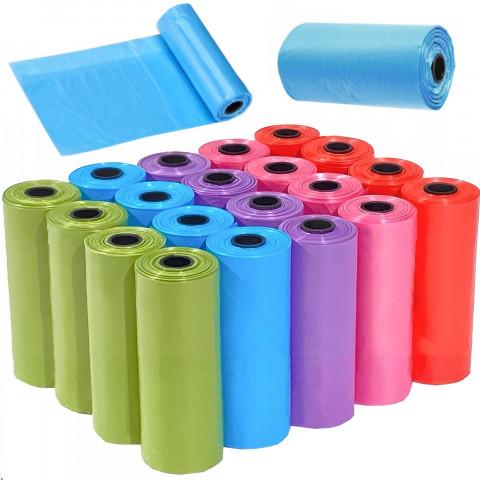 
Organiniai šunų išmatų maišeliai, 10 ritinėlių - spalvų mišinys
