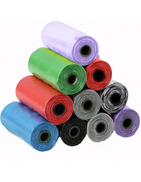 
Organiniai šunų išmatų maišeliai, 10 ritinėlių - spalvų mišinys
