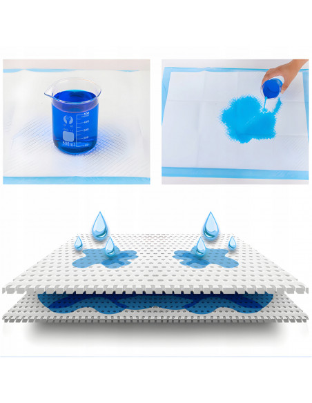 
Higieniniai kilimėliai šunims ir katėms švaros ugdymui 60 x 40 - 50 vnt.
