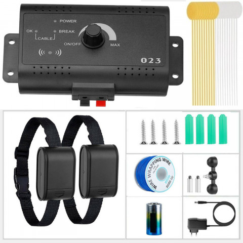 
Elektrinė šunų dresūros tvora su antkakliu, 300 m ilgio - komplektas
