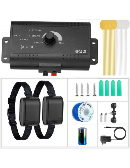 
Elektrinė šunų dresūros tvora su antkakliu, 300 m ilgio - komplektas
