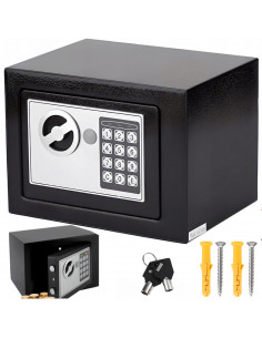 
Elektroninis seifas su rakto kodu namams ar biurui STAL 23 x 17 x 17 cm
